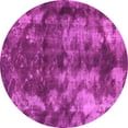 thumbnail image 1 of Ahgly Company Indoor Round Abstract Pink Modern Area Rugs, 3' Round, 1 of 4