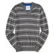 thumbnail image 2 of Aeropostale Mens Stripe A87 suéter de punto, gris, grande Aeropostale Tejer, 2 of 2