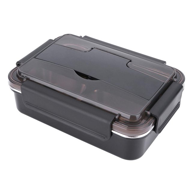 Fiambrera portátil de acero inoxidable a prueba de fugas caja de Ehuebsd almuerzo para cocina Picnic oficina escuela aislamiento contenedor de comida a cuadros engrosado