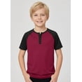 thumbnail image 5 of PureChapter Boys T Shirts Short Sleeve Henley Shirts Color Block Casual Summer Tee 3-Pack Size 9-10, 5 of 9