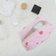 thumbnail image 5 of Bolsa de Maquillaje Cuadrada de Rayas Acolchadas de Fresa Única para Viajes Rosa de Poliéster, 5 of 6