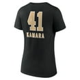 thumbnail image 3 of Women's Alvin Kamara Black New Orleans Saints Team Wordmark Player Name & Number V-Neck T-Shirt, 3 of 3