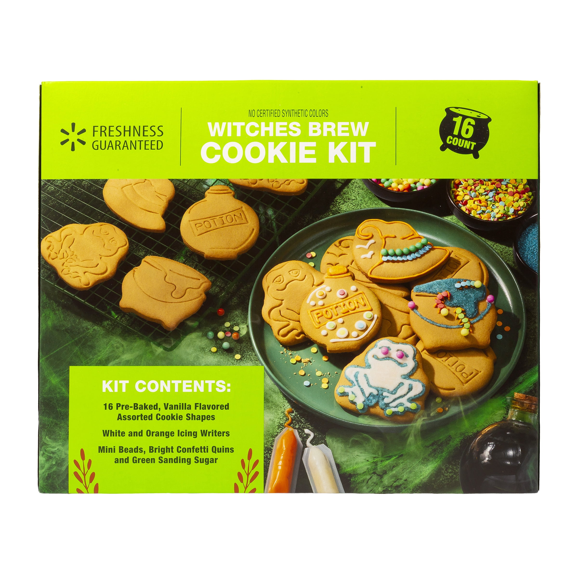 Freshness Guaranteed Witches' Brew Halloween Cookie Kit, 18.8 oz, 16 Cookies