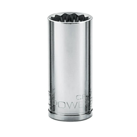 - Powerbuilt 3/8-Inch Drive 12 Point SAE Deep Socket 9/16-Inch - 940047