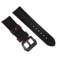 thumbnail image 4 of 26mm Genuine Leather Watch Band Red Oil-tanned Natural Crack Leather Wrist Straps With Black Buckle, 4 of 5