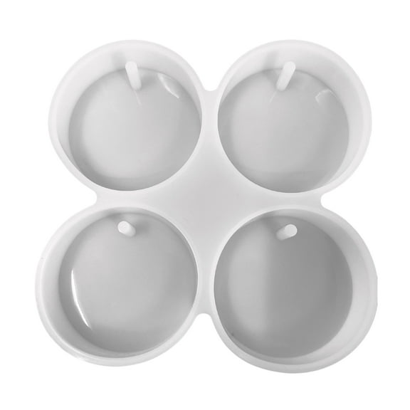 Four 4" Diameter Freshie Circle Silicone Mold | 8.75" Wide x 8.75" Long x 1" Deep | Silicone Mold for Freshies, Epoxy, Soap Circle Mold Aroma Melt Scented Beads Oven Safe