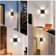 thumbnail image 4 of Modern 8W COB LED Indoor Outdoor Wall Light, IP65 Waterproof Aluminum Wall Lamp, 3000K Warm White Light for Garden Corridor Bedroom, Black, 4 of 5