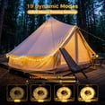thumbnail image 5 of ZELUXDOT Solar Rope Lights, 66Ft 200 LED Warm White Connectable Lights with Remote, 19 Modes IP65 Waterproof for Outdoor Patio Garden Porch Decor, 5 of 8