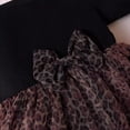 thumbnail image 4 of SUCS Girls Clothing 100% Cotton Short Sleeve Splicing Leopard Print Mesh Bowknot Girls Dress, 4 of 8