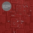 thumbnail image 5 of YFYANG Waterproof Bathroom Shower Curtain, Maroon Abstract Geometry Shower Curtain Set with Hooks, Home Bathroom Tub Decor - 72 "x72", Iron Hooks, 5 of 6