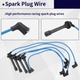 thumbnail image 4 of 32700-PTO-000  Wire Set, High Performance Ignition Wire for   del SOL 1992-2002 Blue, 4 of 8