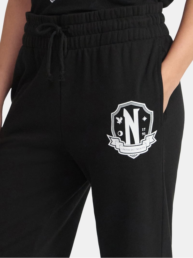 Wednesday, Juniors Graphic Pants, Badge Logo, Sizes XXS-2XL