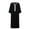 F-208Black, variant on ZHOGXU Men's Shirts Long Sleeve V Neck Embroidered Pocket Fashion Comfortable Lightweight Long Robe Top For Daily Wear,Black,L