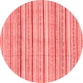 thumbnail image 1 of Ahgly Company Machine Washable Indoor Round Abstract Red Modern Area Rugs, 4' Round, 1 of 1