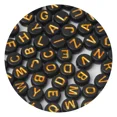 thumbnail image 3 of 100/200/300/500 piezas de cuentas de letras acrílicas mixtas, cuentas espaciadoras redondas planas del alfabeto para hacer joyas, pulseras y collares de bricolaje de 4 x 7 mm, 3 of 5