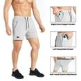 thumbnail image 3 of BROKIG Mens Lightweight Gym Shorts Running Workout Shorts with Pockets (Large, Light Grey), 3 of 6