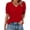 Red, variant on Womens Tops Vneck Puff Sleeve Buttons Summer Ladies Shirts Plus Size Blouses Dressy Casual Spring Outfits