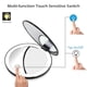 thumbnail image 4 of Espejo de maquillaje compacto recargable con luz para viajes, bolsos y bolsos, espejo de maquillaje de mano con aumento de 1X y 10X con 12 luces LED, espejo plegable de doble cara iluminado Adepaton 2035563-2, 4 of 9