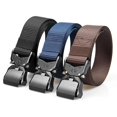 thumbnail image 3 of Men Nylon Belt Wide Quick Release Adjustable Webbing Belt Work Belt for Outdoor, 3 of 10
