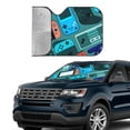 thumbnail image 4 of XMXY Car Sun Shade Windshield, Blue Gamer Controller Game Console Automotive Front Window Sun Visor for Cars SUV Trucks, Medium Size, 4 of 8