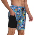 thumbnail image 2 of Fuzoiu Cute Flat Fish Print Men's Swim Shorts,Quick-Dry Double-Layer Swim Trunks,Board Trunks,Beach Shorts Swimwear Bathing Suits-XX-Large, 2 of 6