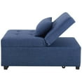 thumbnail image 5 of Pemberly Row Contemporary Microfiber Fabric Convertible Sofa Bed in Blue, 5 of 22