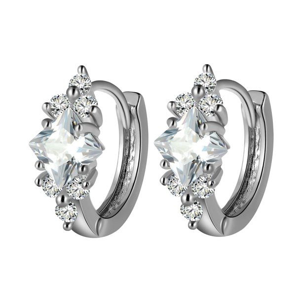Y Pendientes de Moda Elegante Zircon Ear Clips Pendientes para Mujer