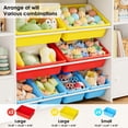 thumbnail image 5 of Homfa Kids Toy Storage Organizer Shelf with 8 Cube Storage Bins, White Kids Bookcase, Wood Toy Boxes for Playroom, White/ Primary, 5 of 7