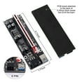 thumbnail image 3 of Justharion PCI-E Riser Board with LED Dynamic Light Board with LED Dynamic PCI- 6 Pin Extender with 8 Solid Capacitors No.03, 3 of 6
