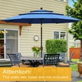 thumbnail image 3 of Aoodor 10ft 3-Tier Patio Umbrella, Outdoor Table Market Umbrella Tilt Adjustment and Crank, 3 of 9