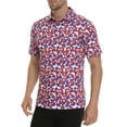 thumbnail image 4 of LRD Golf Shirts for Men UPF 50 Moisture Wicking Short Sleeve Polo Shirt Tropic Like It's Hot M, 4 of 5