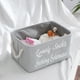 thumbnail image 1 of Cesta de tela plegable gris | Tela resistente con asas | Organizador suave pero resistente para ropa, juguetes y otros artículos | Contenedor de almacenamiento doméstico fácil de limpiar, 1 of 6