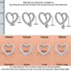 thumbnail image 5 of Anillos para ombligo, anillos para ombligo con forma de corazón, joyería para piercing de ombligo con cristal de circonita pavimentada, barras curvadas de acero quirúrgico 14G para mujer oso de fresa Electrónica, 5 of 5