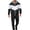 Black, variant on Men 2 Piece Color Block Tracksuit, Full Zip Hooded Windbreaker Jacket & Jogger Pants Set, Lightweight Athletic Sweatsuit for Running Gym Blue S(S)