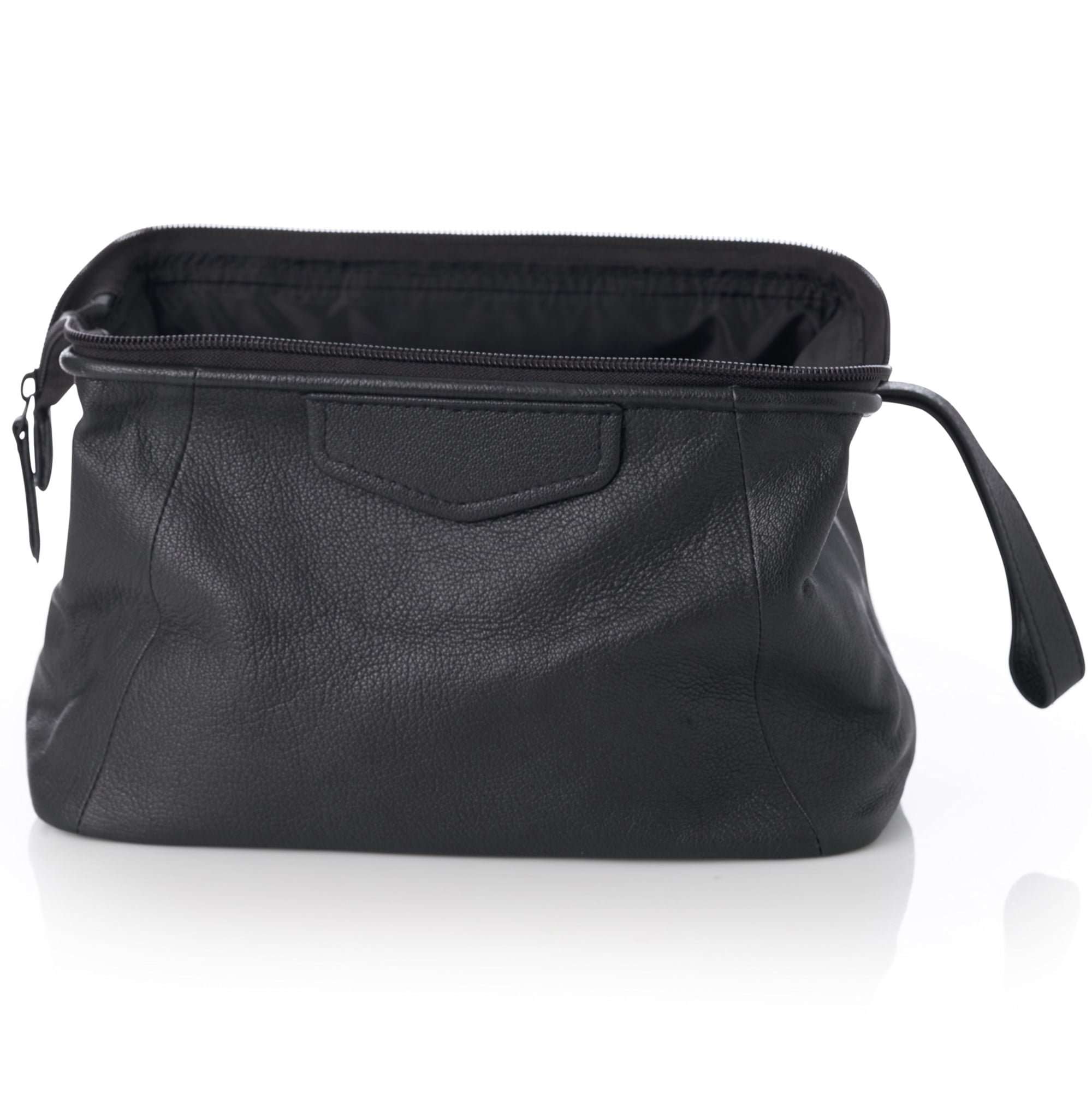 Alpine Swiss Lauter Toiletry Bag Genuine Leather Shaving Kit Dop Kit Travel Case
