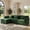 Green, variant on JULY'S SONG L Shaped Couch Set, 3-Seater Modular Sectional Sofa with Movable Ottoman, Deep Seat Couches and Sofas for Living Room, Comfy Cloud Couch with Detachable Cushions, Chenille Green
