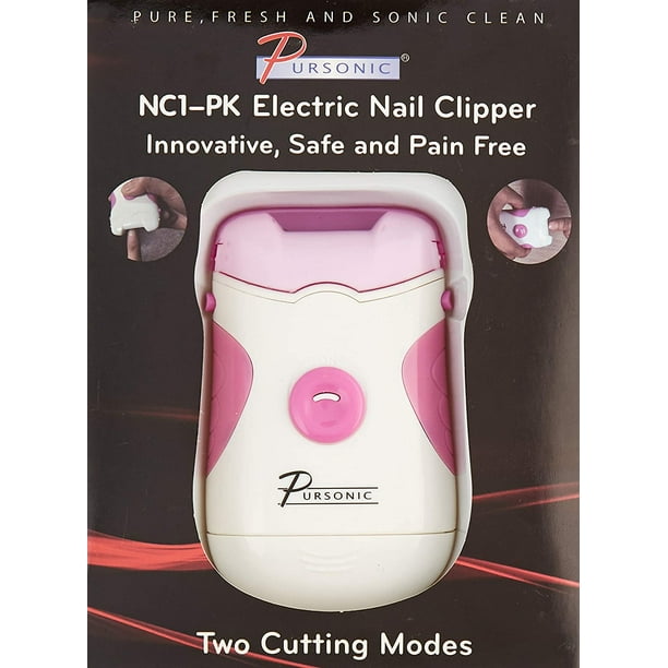 Pursonic Battery Operated Nail Trimmer NC1, Pink