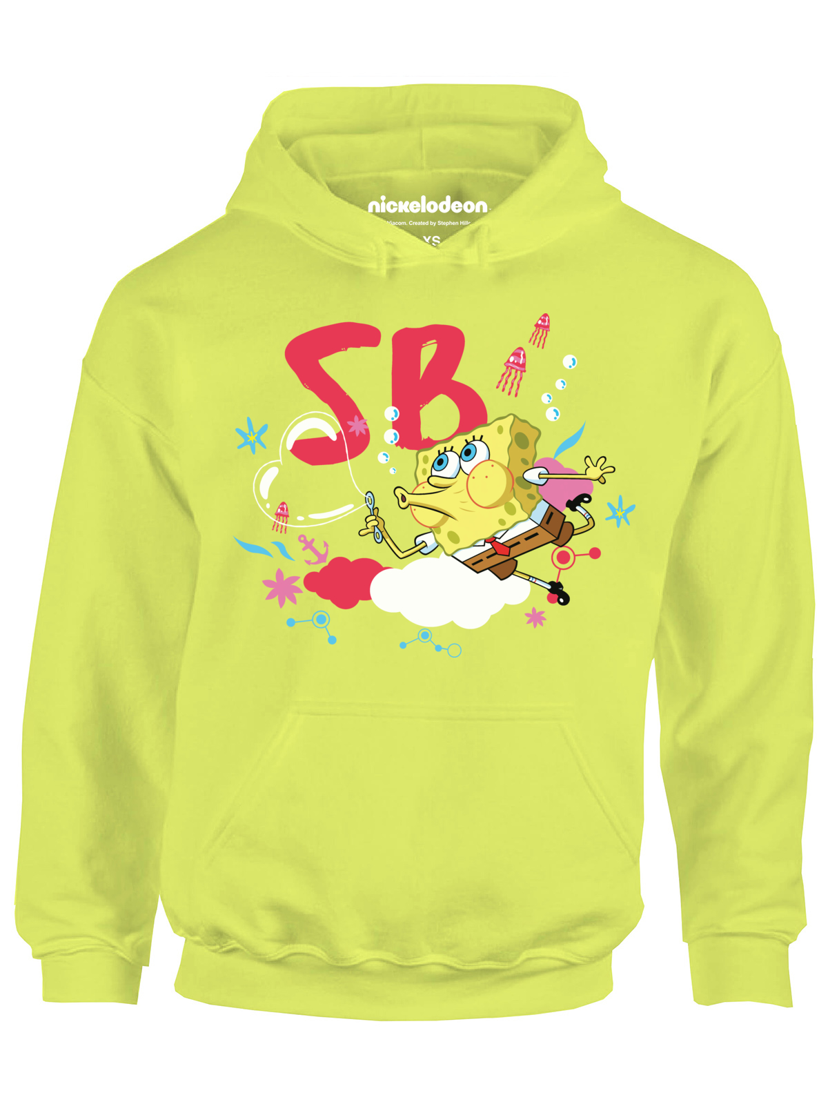 SpongeBob Hoodie Unisex Bubbles Hooded Sweatshirt SpongeBob