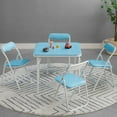 thumbnail image 3 of VECELO 23.8" Kids Folding Square Table, Portable Game and Activity Table for Indoor or Outdoor, Blue, 3 of 7