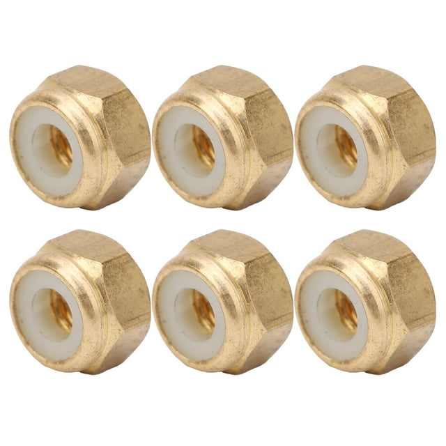Nut Fastener,50Pcs SelfLocking Nut Pure Nuts Pure Copper Nut Luxury Finish