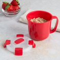 thumbnail image 5 of Ecolution Microwave Soup Mug with Quadruple Snap Lock Lid, Vented Silicone Cover, Easy to Open, Leak Proof, Dishwasher Safe, Oatmeal Cereal Noodle Cup, 3, Red, 5 of 5