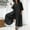Black, variant on Black*Friday Clearance under $5 GaThRRgYP Pants for Women Under $5,Women Casual Solid Turn-Down Collar Cotton Linen Romper Long Playsuit Zipper Jumpsuit