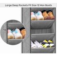 thumbnail image 3 of SLEEPING LAMB Over The Door Shoe Organizer for Closet with Large Deep Pockets, Narrow Shoe Rack for Door Hanging Boots Storage, Black, 3 of 10