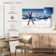 thumbnail image 5 of Elephant Stock Red Skis Wall Art - Horizontal Canvas Wall Art - Living Room Wall Decor - Sports Canvas - Blue And White Decor - 12" x 8", 5 of 8