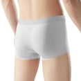 thumbnail image 3 of Men's Ice Silk Seamless Underwear Summer Boxers Underwear Solid Color Mid Waist Stretch Underwear, 3 of 7