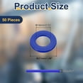 thumbnail image 2 of 50 Pcs Nylon Flat Washers 14mm ID 27mm OD 2.5mm Thick Plain Washer Grommets Plastic Sheet Gasket Fastener Sealing Spacer Gasket Ring, Blue, 2 of 7