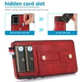 thumbnail image 2 of for Samsung Galaxy A71 5G Case Wallet with Slide Credit Card Holder, Flip Premium PU Leather Hidden Kickstand Classic Retro Heavy Duty Protective Cover for Samsung Galaxy A71 5G,Red, 2 of 9