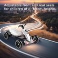thumbnail image 5 of iRerts 12V Ride on Toys, Powered Electric Go Kart with Music, LED Light, Horn, Forward/Backward, Pedal Go Kart Kids Electric Car for Kids Boys Girls Ages 3-6, White, 5 of 10