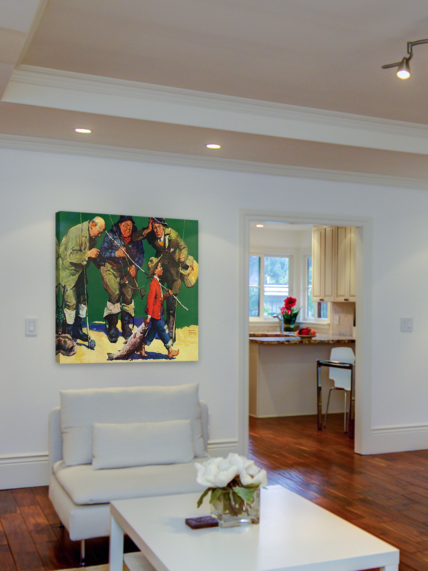 "The Best Fisherman" Painting Print on Wrapped Canvas