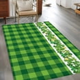 thumbnail image 2 of Area Rugs 2.7'x5', St. Patrick's Day Carpet for Living Room Bedroom Dining Room, Lucky Shamrock Grasses Green Plaid Throw Kitchen Rugs Non Slip Washable Rectangle Indoor Outdoor Rugs, 2 of 8